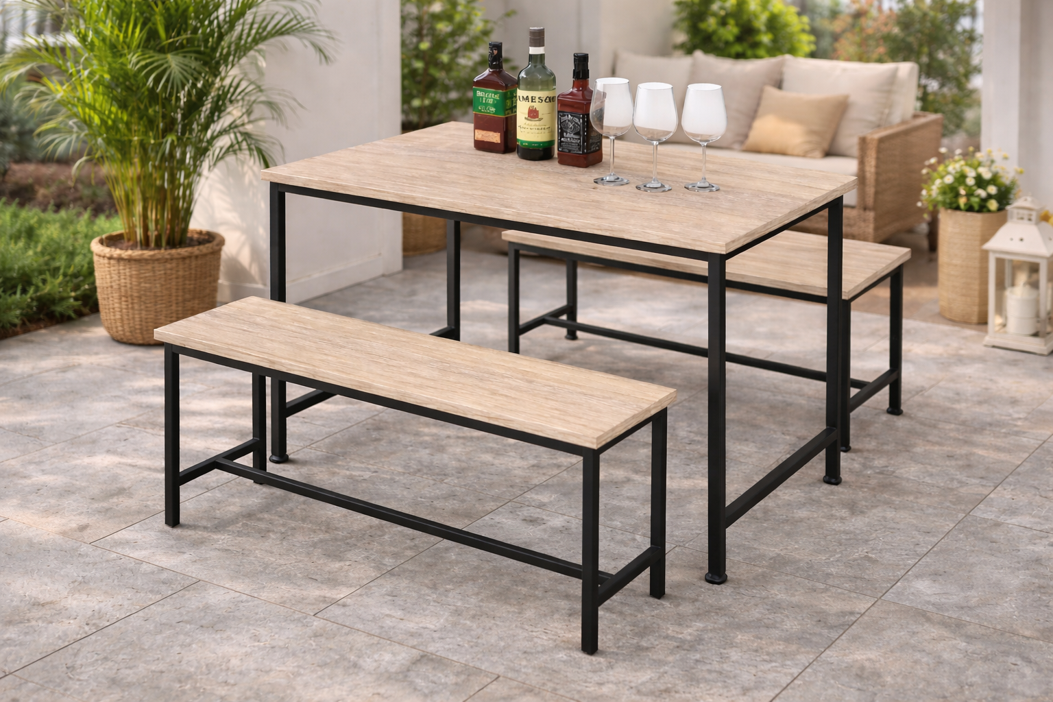 Mesa y banco para Terraza